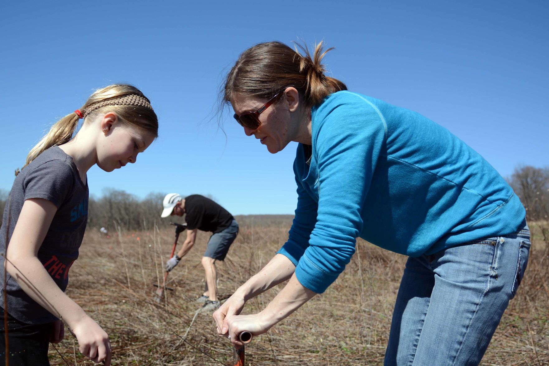 Earth Day tree planting in Baraboo Hills, April 20